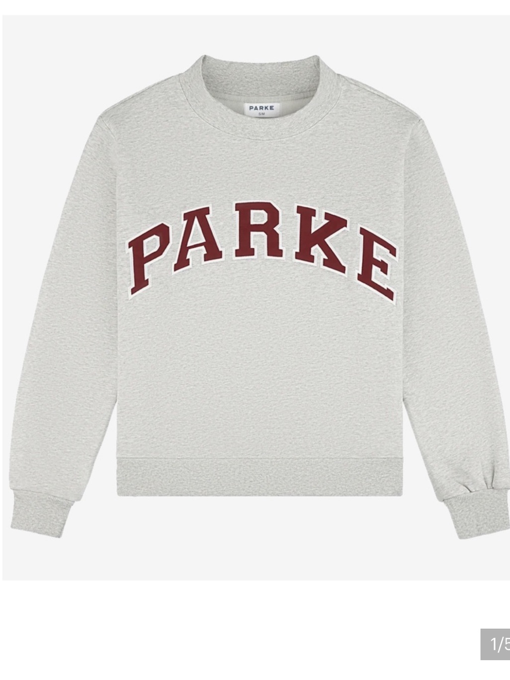 Parke Fleece Mockneck Sweatshirt With Crimson Logo